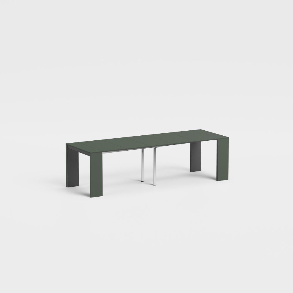 Table console extensible 10 couverts LEONARDO 45/270x90x75cm stratifié écologique