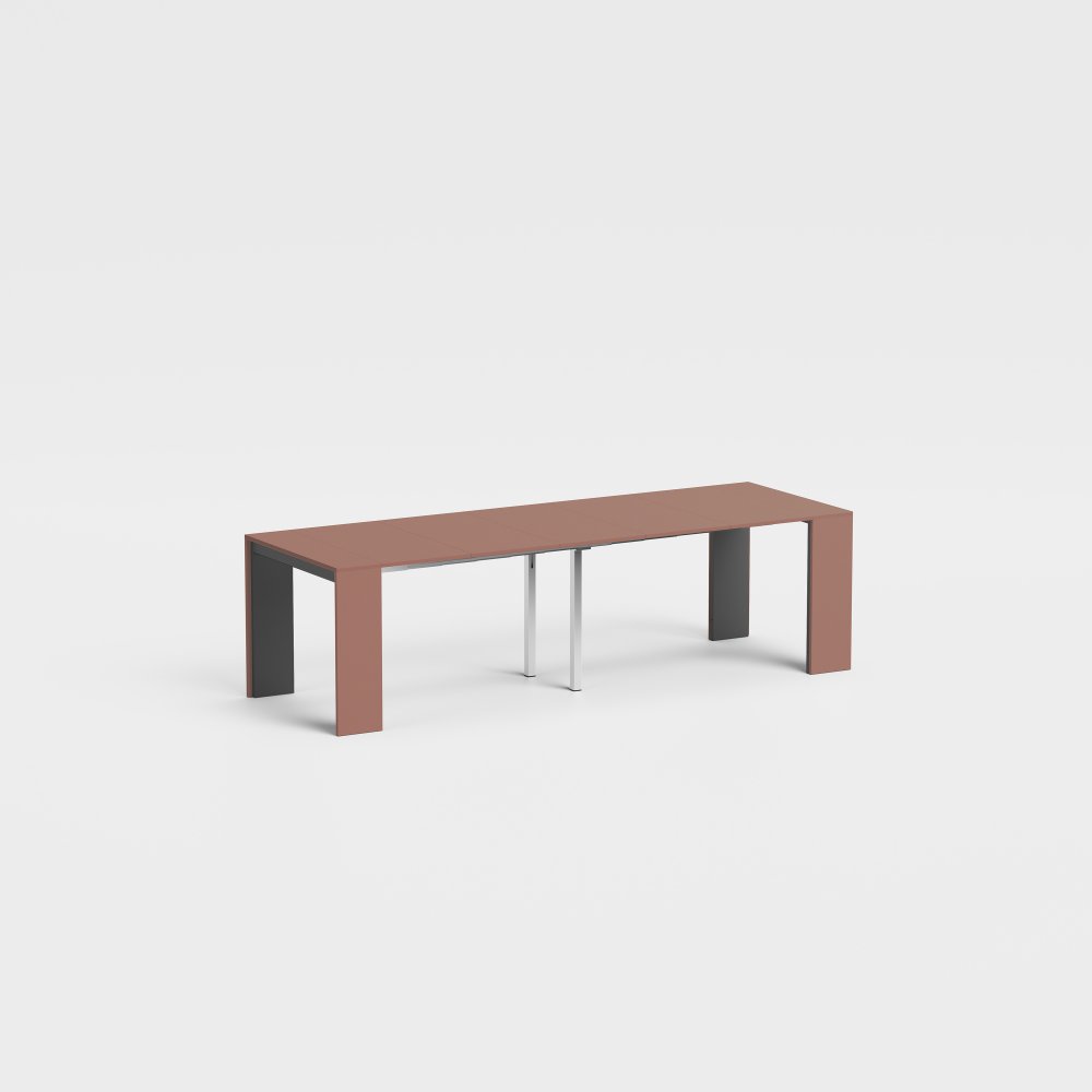 Table console extensible 10 couverts LEONARDO 45/270x90x75cm stratifié écologique