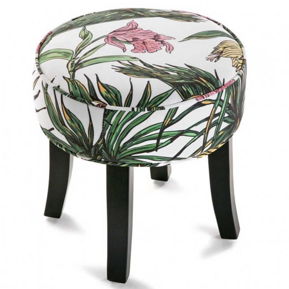 Pouf rond TROPICAL tissu flower