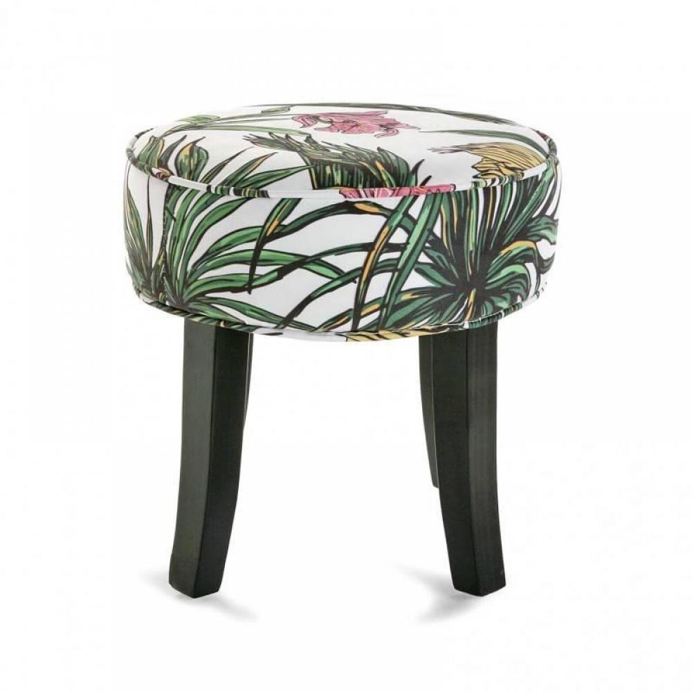 Pouf rond TROPICAL tissu flower