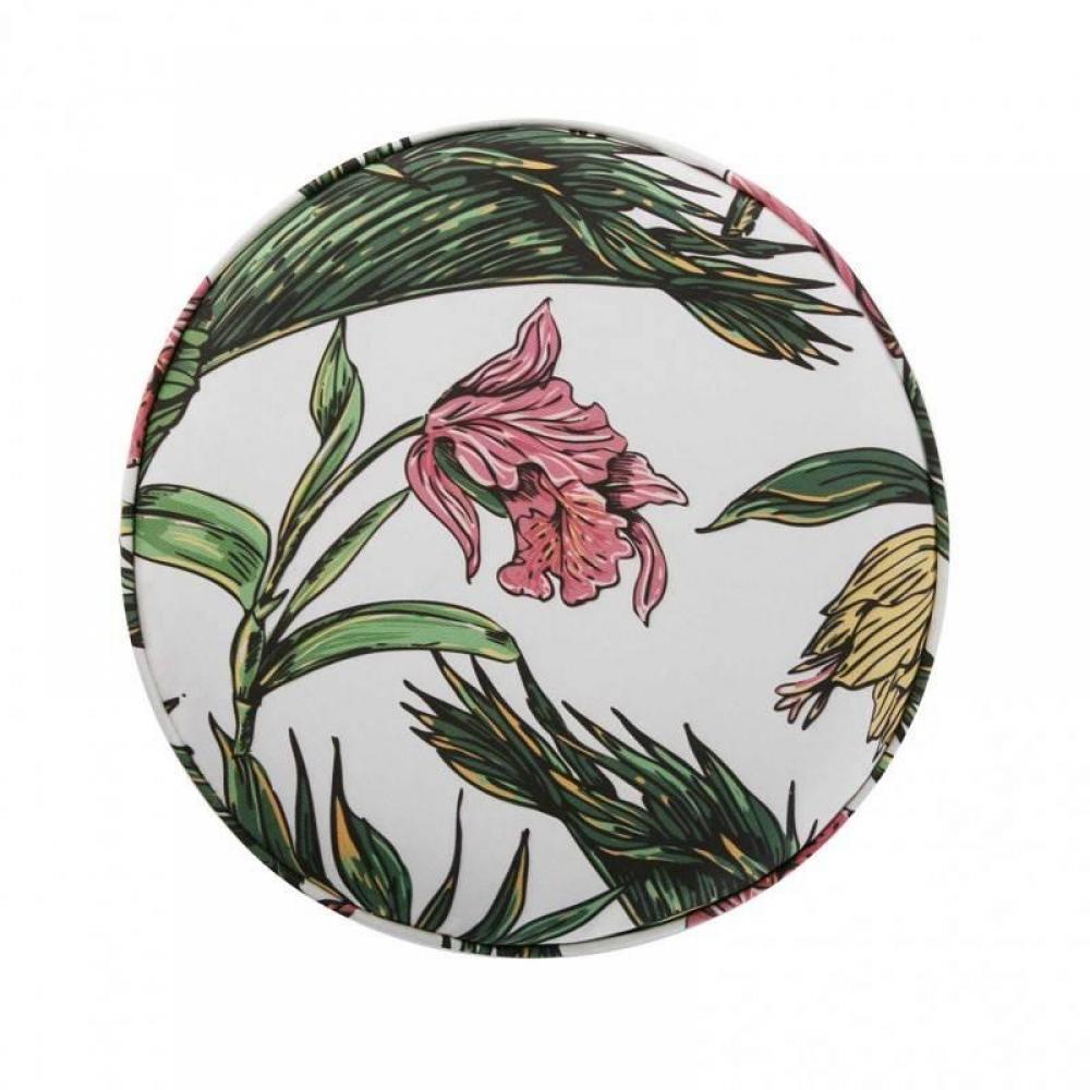 Pouf rond TROPICAL tissu flower