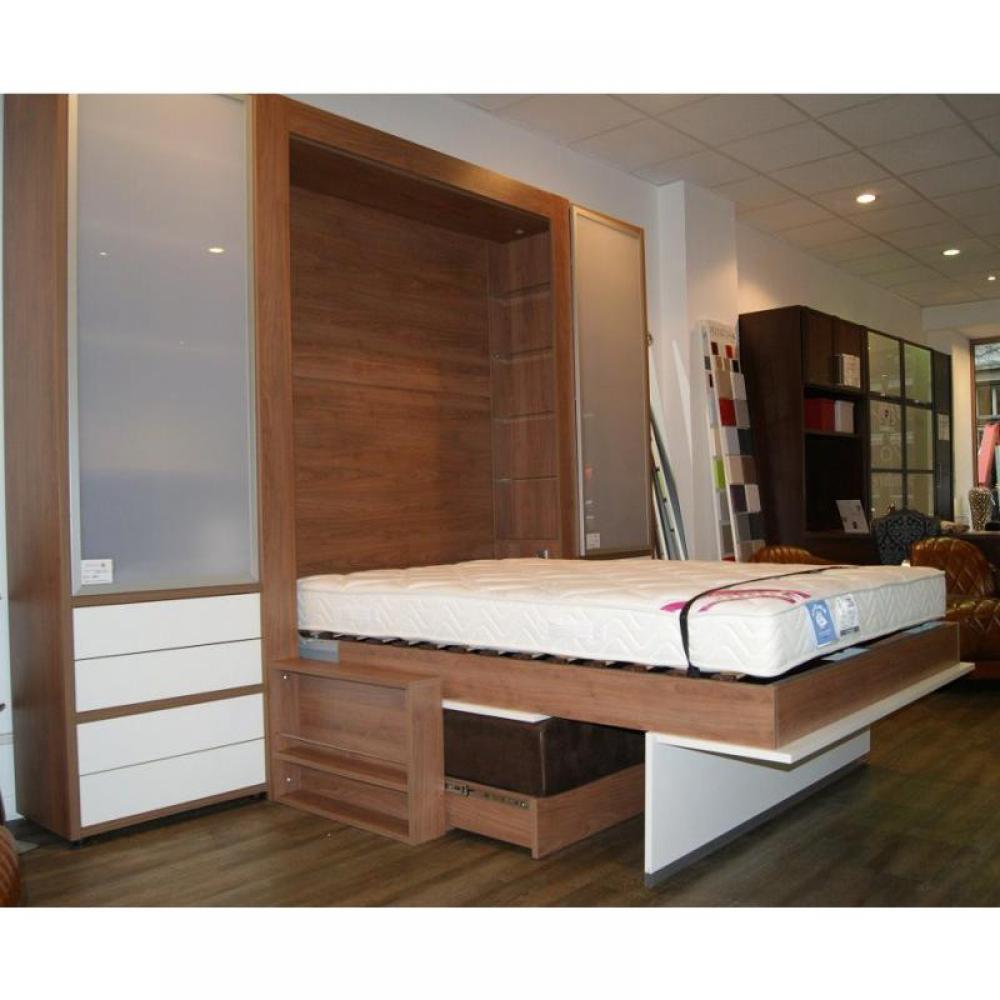 EXCLU EXPO SHOWROOM - 40% Armoire lit avec canapé SQUADRA 140 cm.