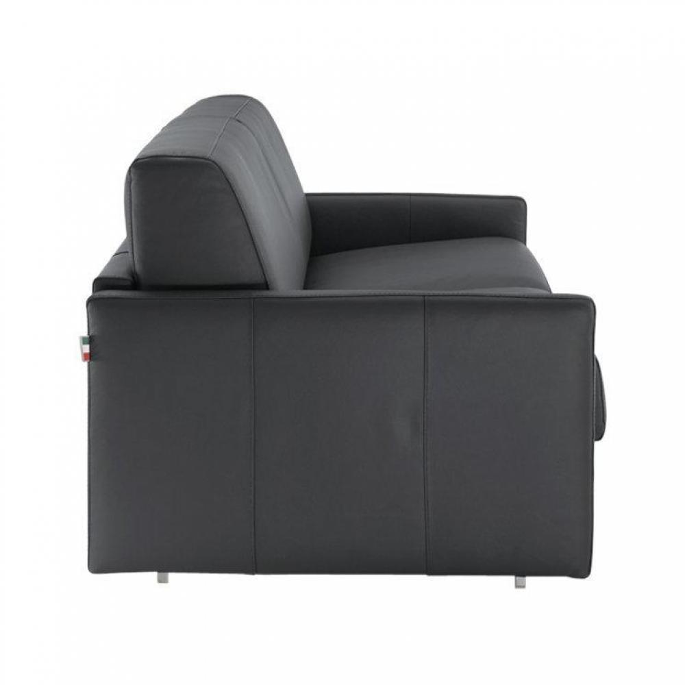 Canapé lit 2-3 places SUN convertible EXPRESS 120cm polyuréthane noir  matelas épaisseur 16cm