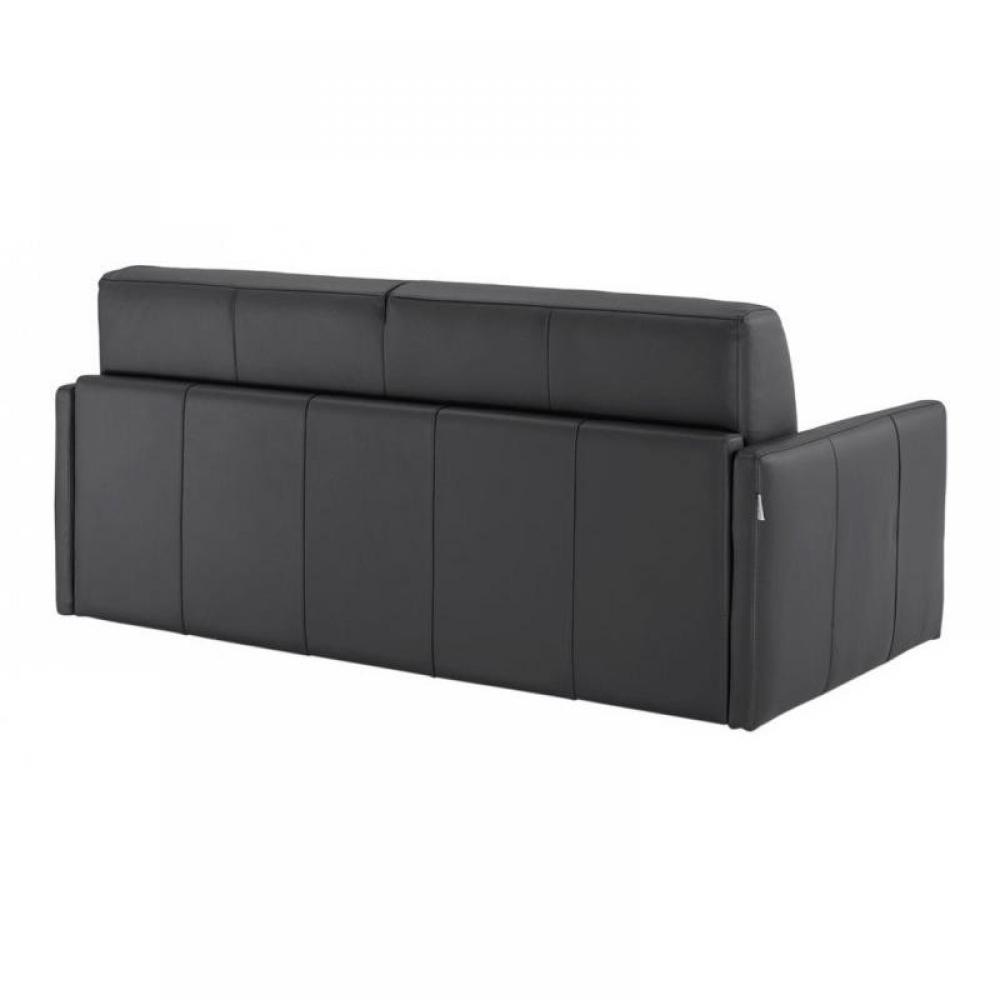 Canapé lit 2-3 places SUN convertible EXPRESS 120cm polyuréthane noir  matelas épaisseur 16cm