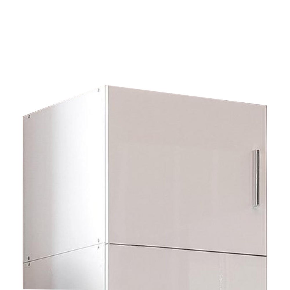 Sur meuble armoire penderie 1 porte MALTA laqué blanc cassé L : 30 cm