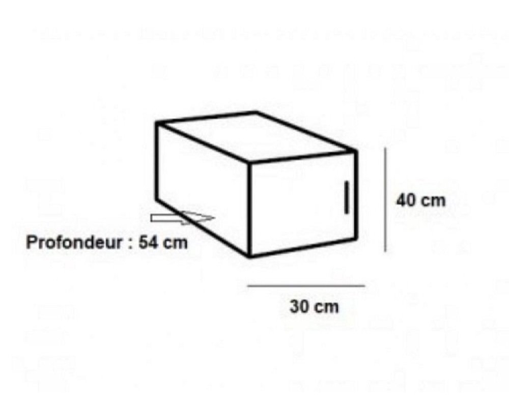Sur meuble armoire penderie 1 porte MALTA laqué blanc cassé L : 30 cm