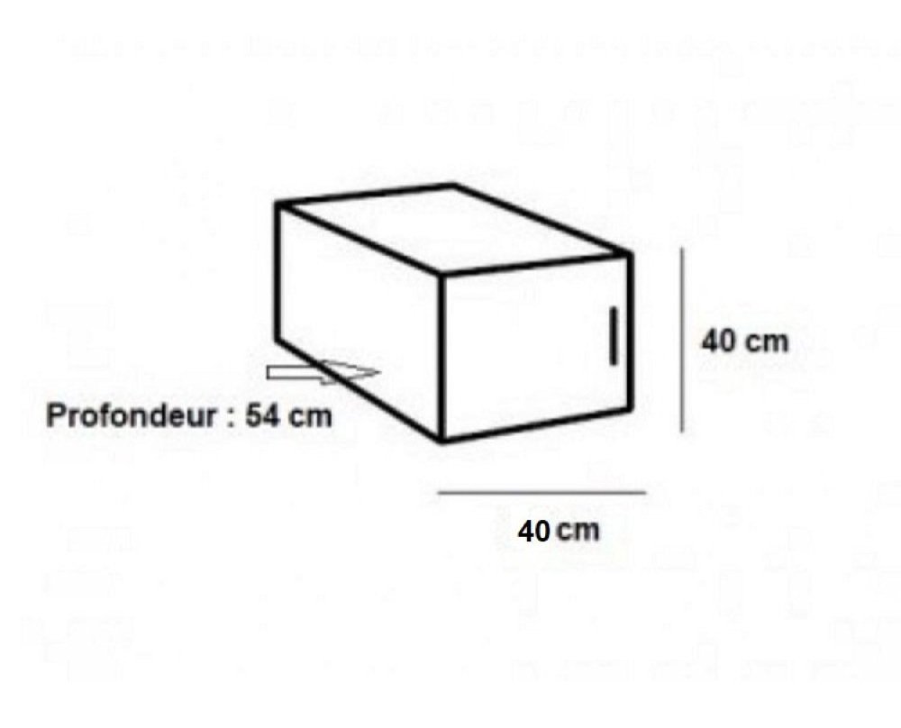 Sur meuble armoire penderie 1 porte MALTA laquée blanc cassé L : 40 cm
