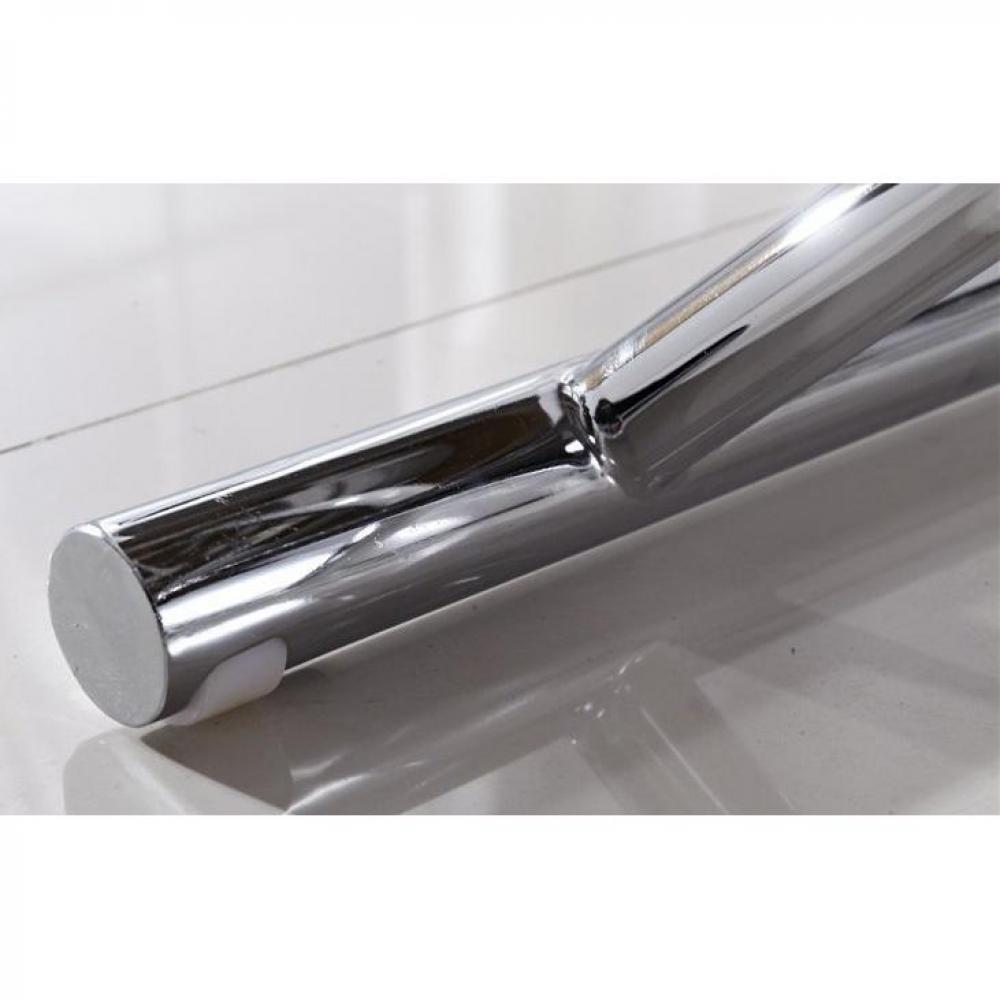 Table basse relevable BOX blanche brillante, extensible 12 Couverts.