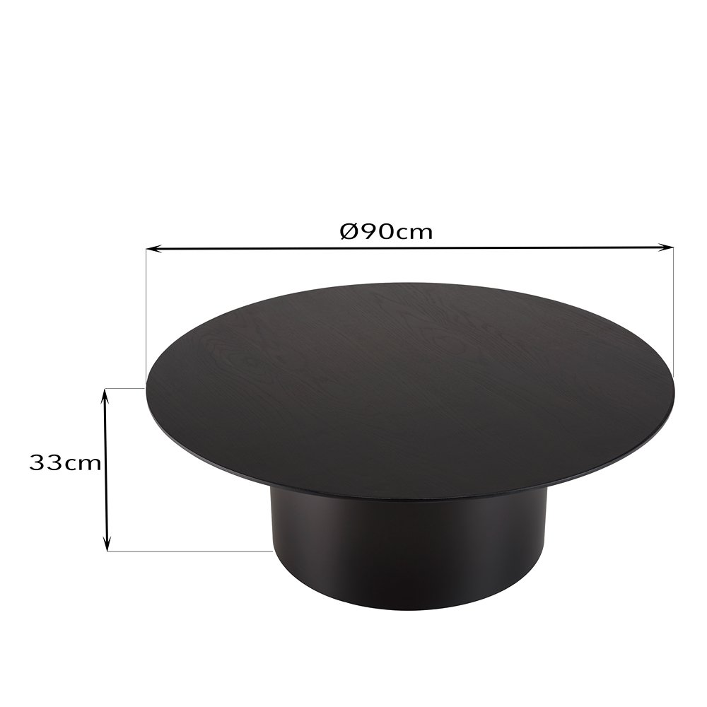Table basse ronde DILA  90 x 90 cm / Pieds métal