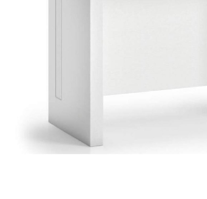 Table console extensible 8 couverts TOPAZ 90 cm blanc avec allonges intégrées