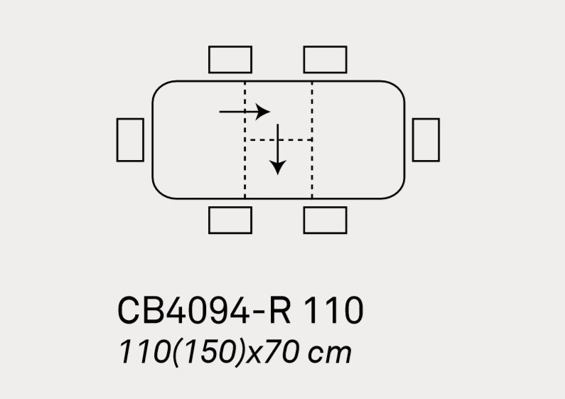 Table extensible 6 couverts DINE 150cm pieds bois plateau mélaminé 