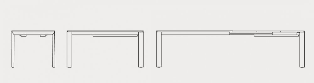 Table extensible 8 couverts DORIAN 210cm pieds bois