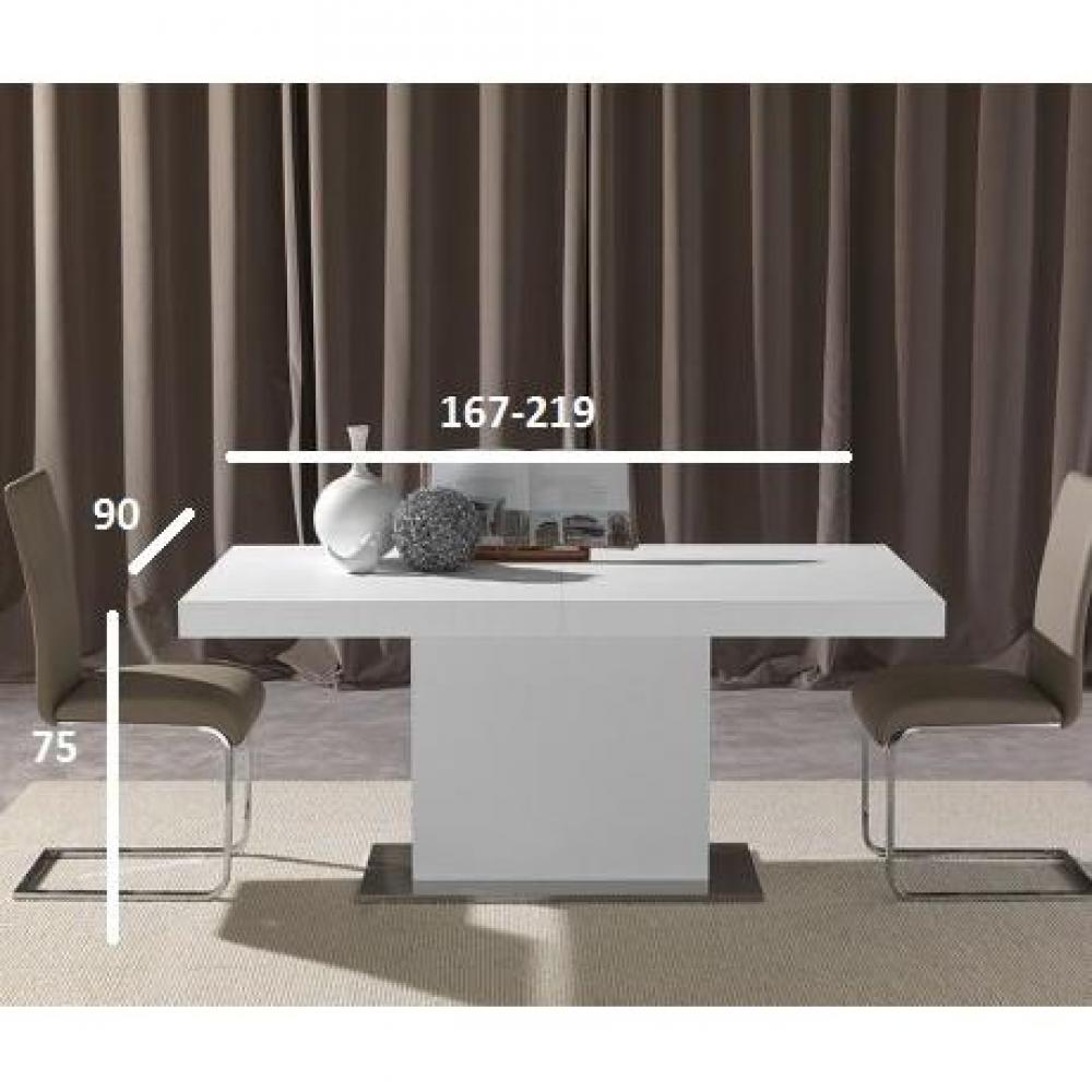 Table repas design extensible DOMUS blanche