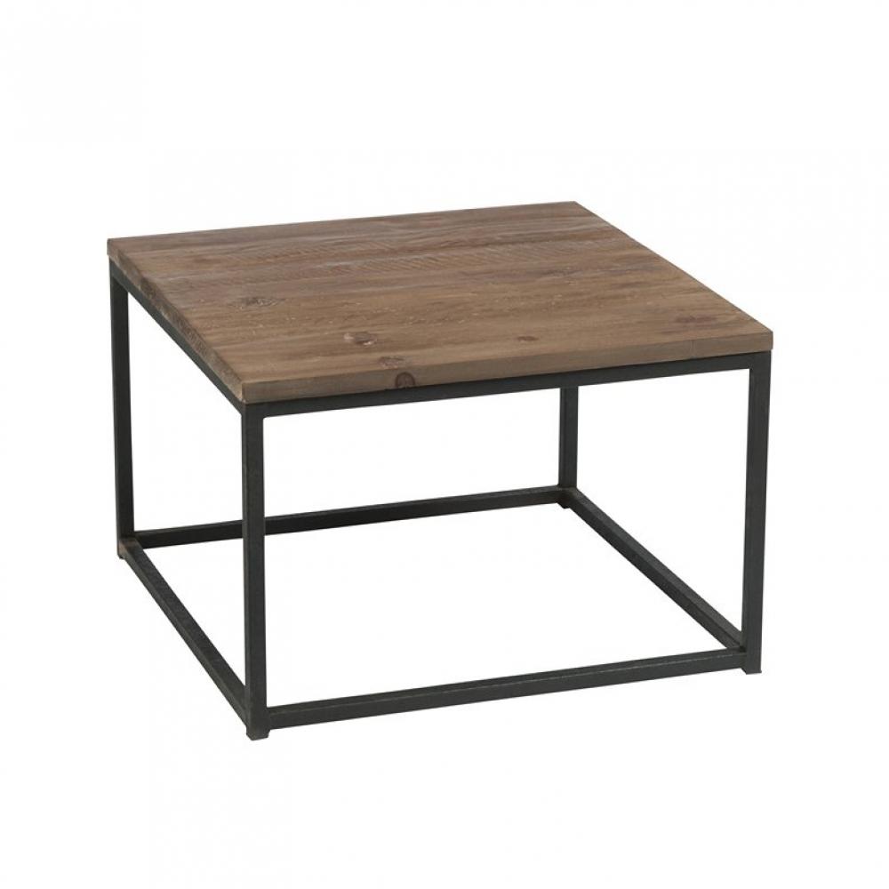 Table gigogne BAPITA bois foncé / métal