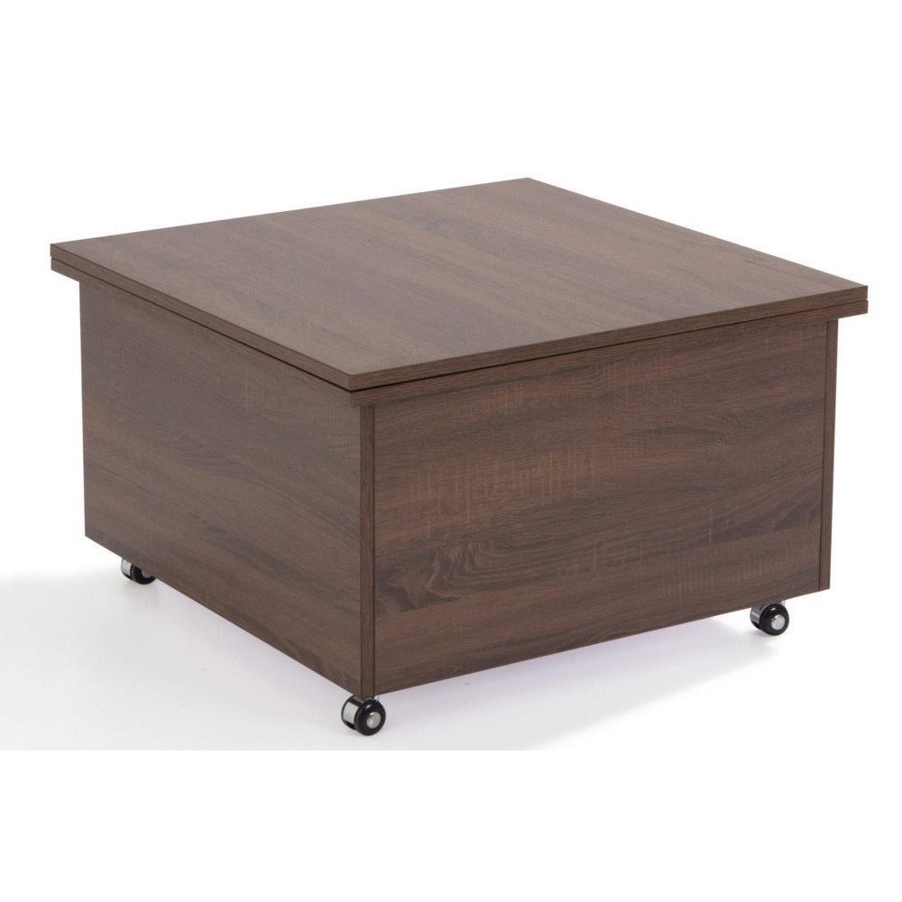 Table basse relevable extensible GIANI wengé