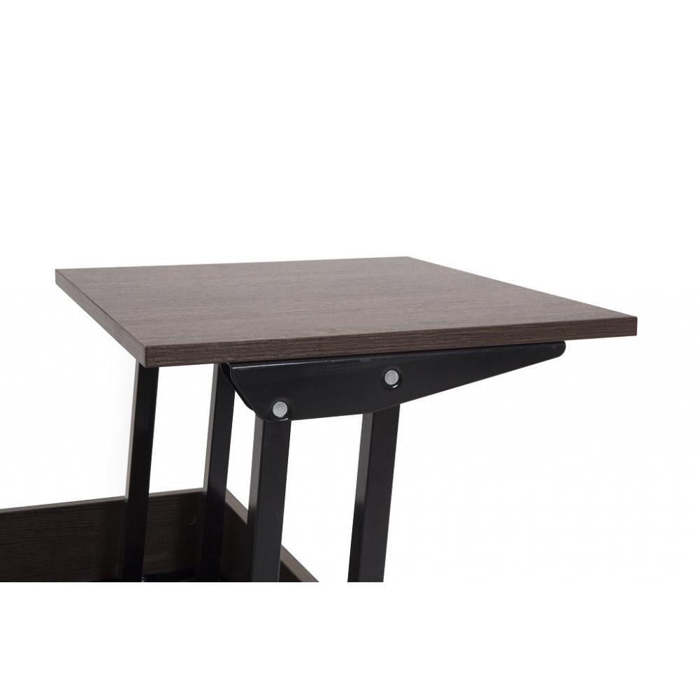 Table basse relevable extensible GIANI wengé