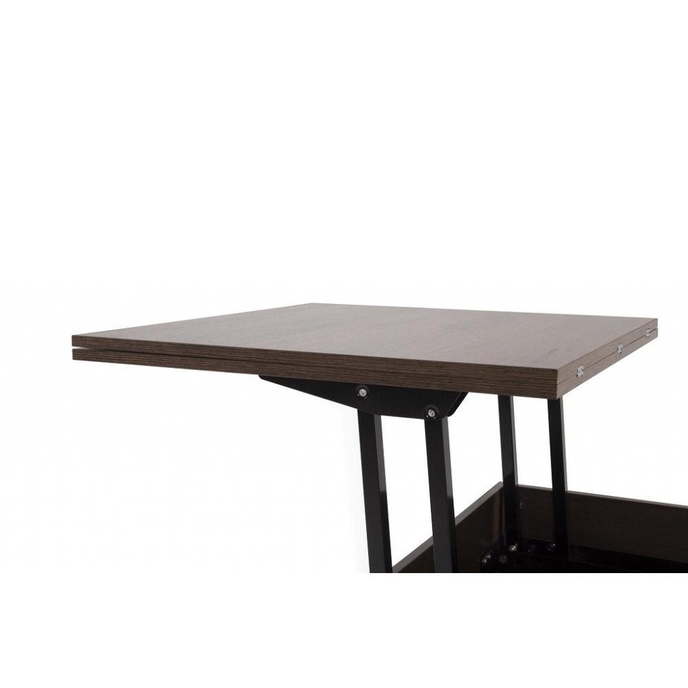 Table basse relevable extensible GIANI wengé
