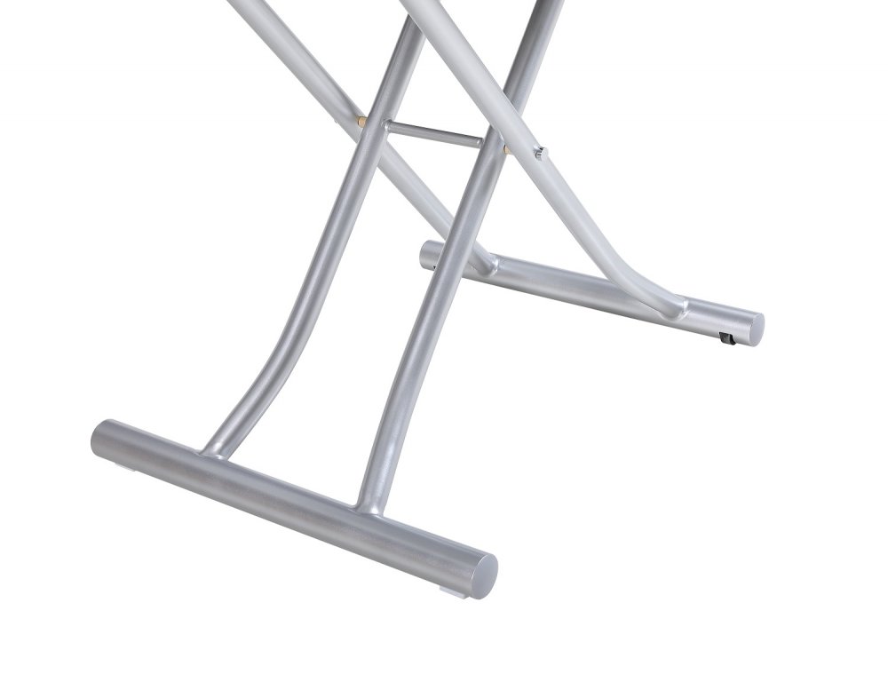 Table basse relevable extensible TRENDY mélaminé chêne clair Pied alu 110 x 70/140 cm