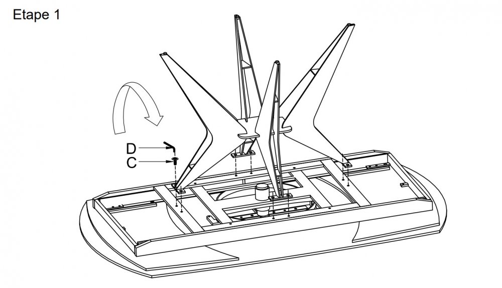 Table de repas extensible BOOMERANG 160/228 x  95 cm plateau céramique pied acier inoxydable