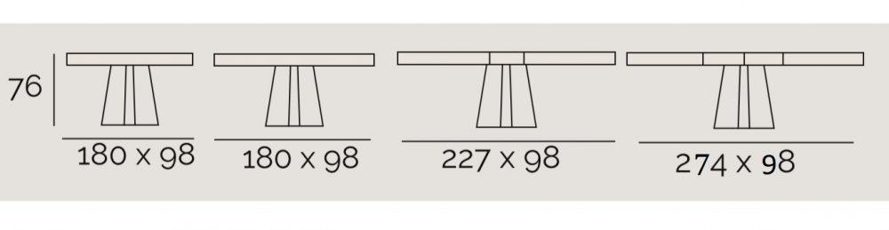 Table repas extensible CROSS 12 couverts 180/274x98cm pied métal noir plateau chêne noueux 