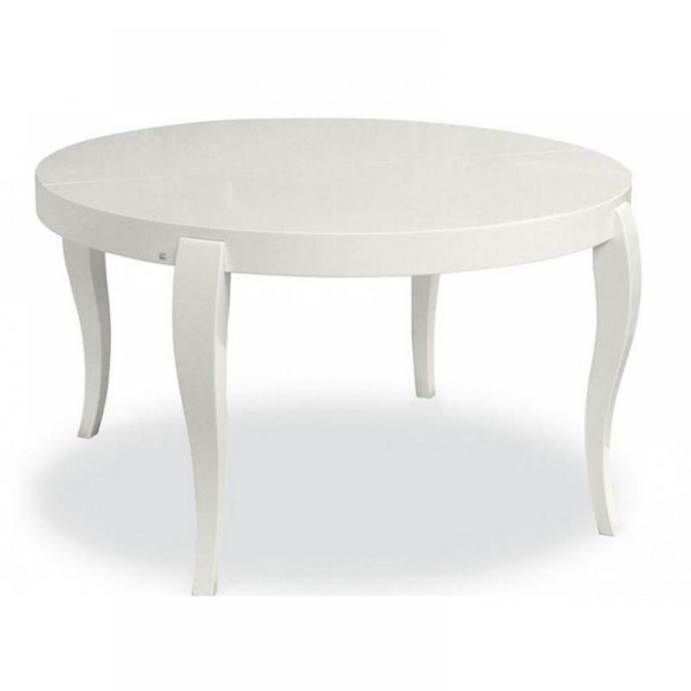 Table repas extensible ronde REGENCY de CALLIGARIS 130x130 blanche