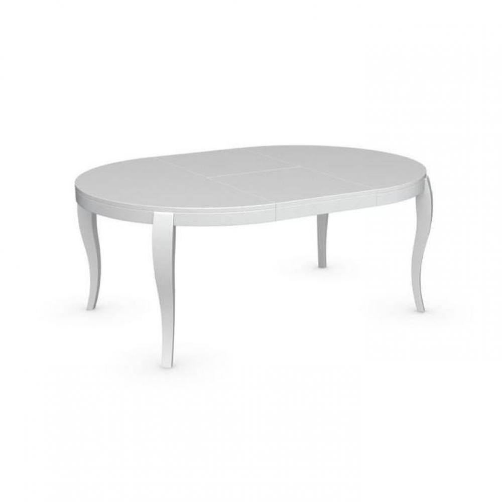 Table repas extensible ronde REGENCY de CALLIGARIS 130x130 blanche