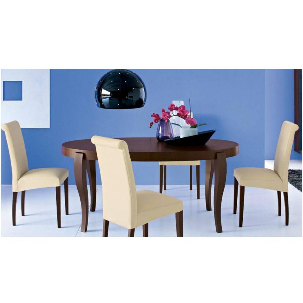 CALLIGARIS Table repas extensible ovale REGENCY  170x100 wengé 