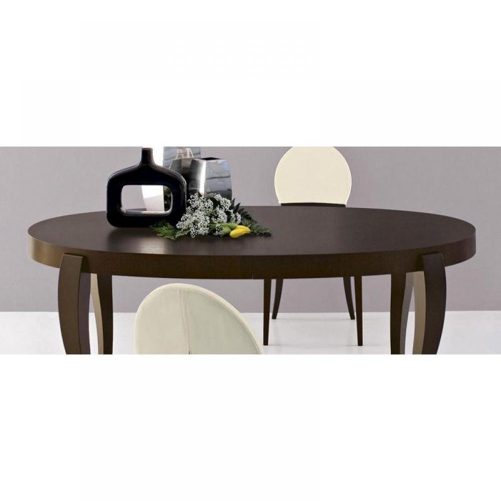 CALLIGARIS Table repas extensible ovale REGENCY  170x100 wengé 