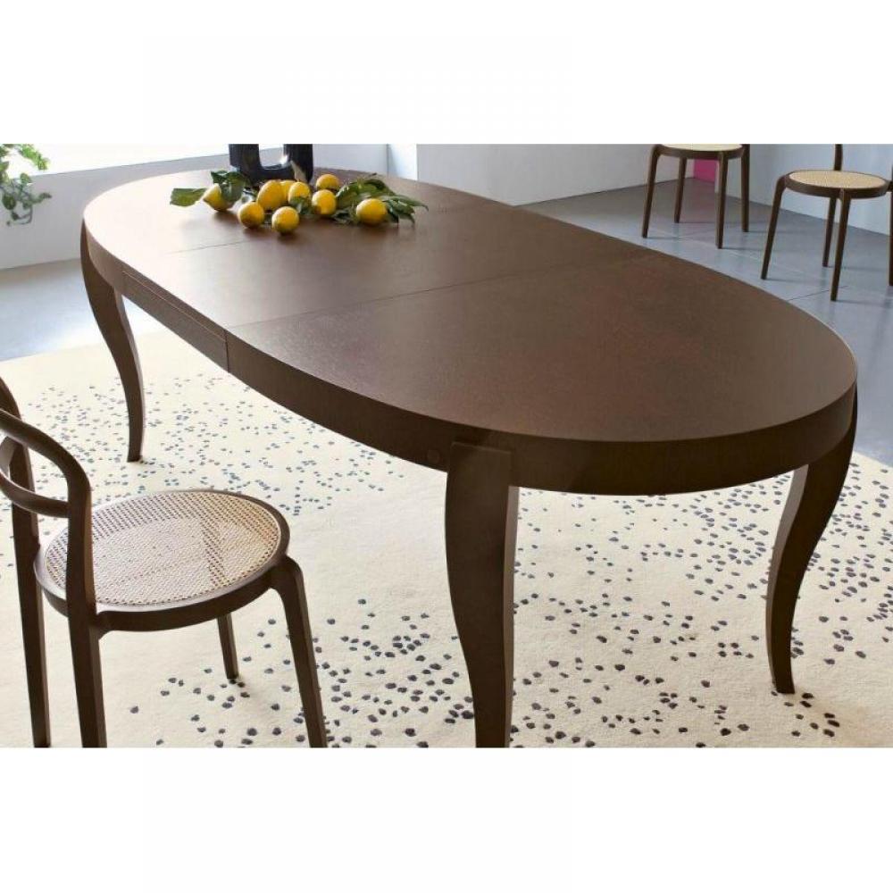 CALLIGARIS Table repas extensible ovale REGENCY  170x100 wengé 