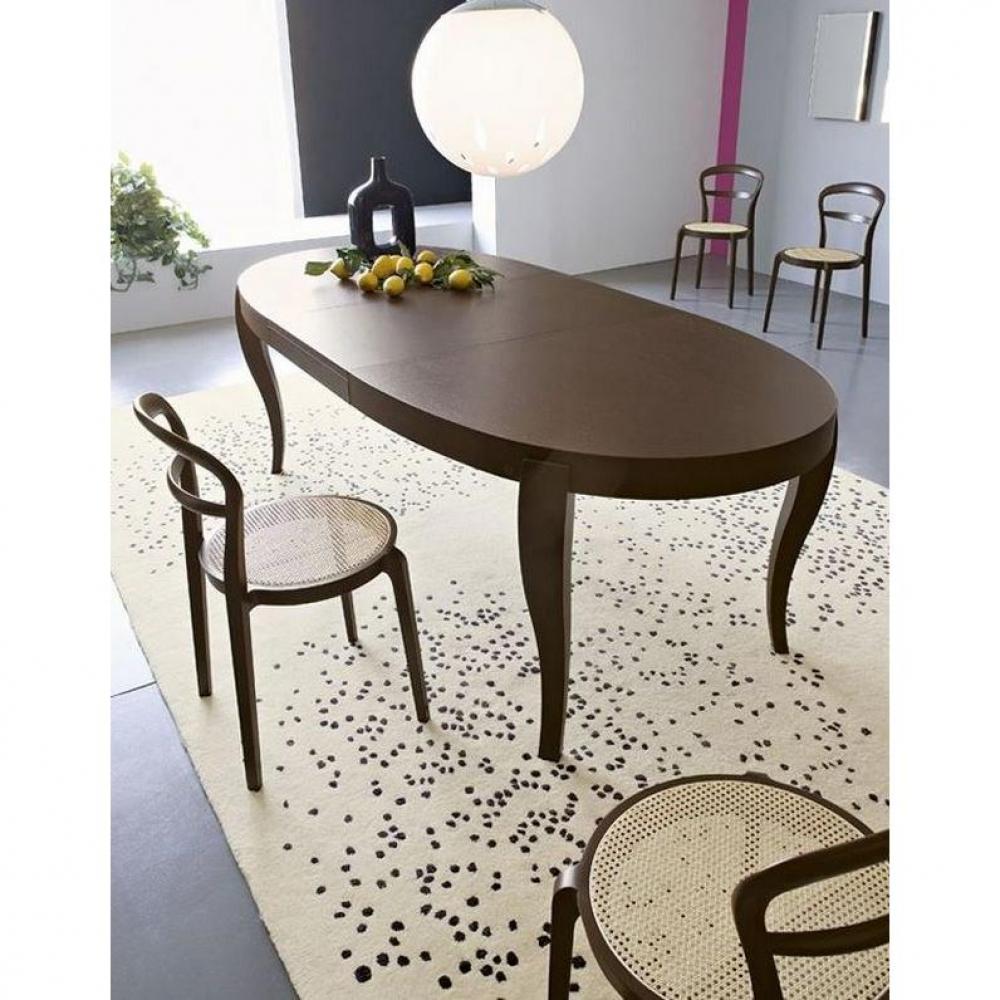 CALLIGARIS Table repas extensible ovale REGENCY  170x100 wengé 