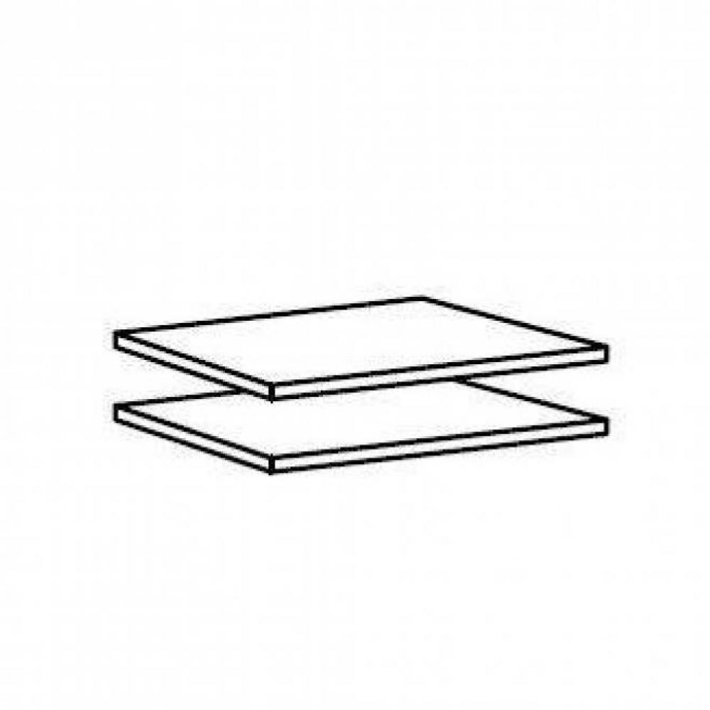 Lot 2 de tablettes BALIOS Larg 43 / Prof 50 cm coloris blanc