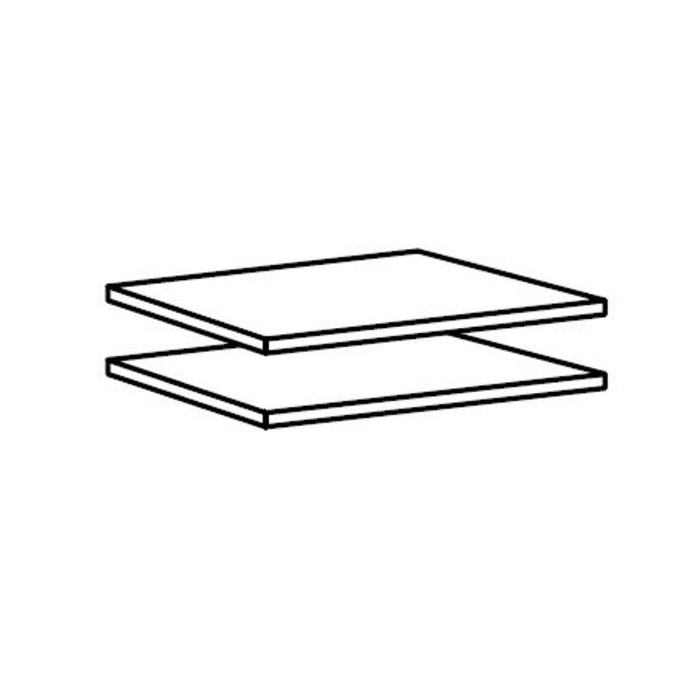 2 Tablettes largeur 61 cm coloris Erable