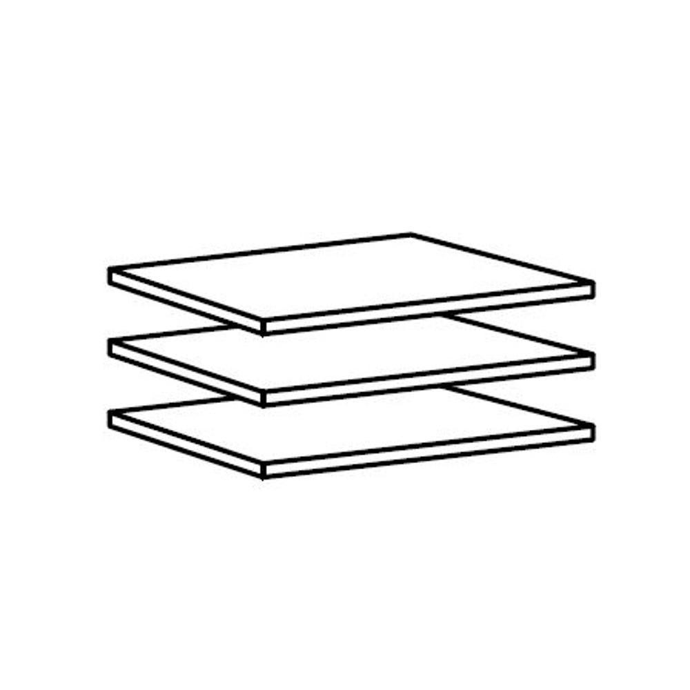 3 Tablettes largeur 61 cm coloris Erable