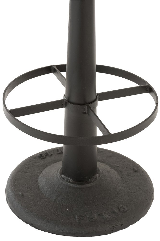 Tabouret de bar VALONA  rond en Cuir / Marron