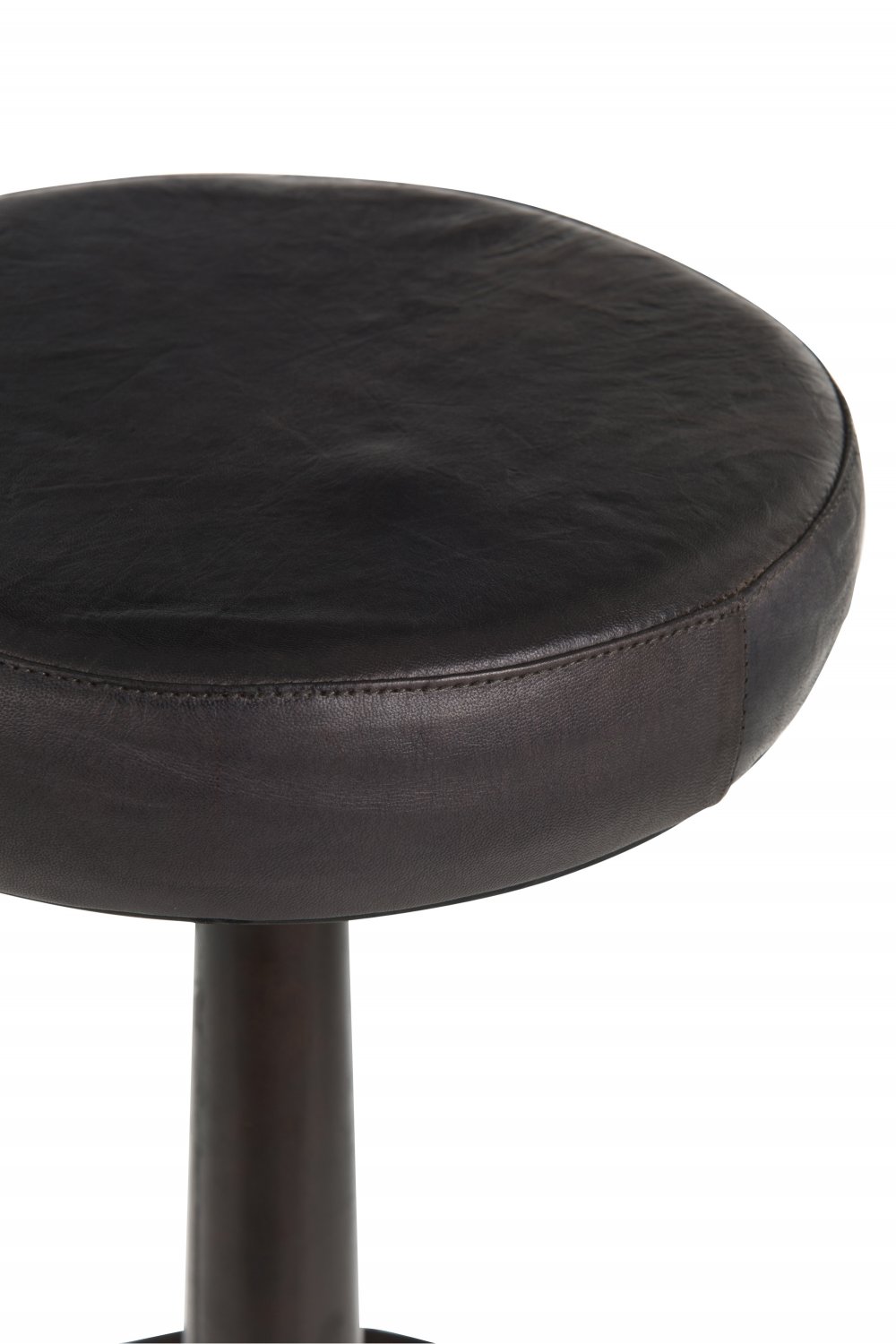 Tabouret de bar VALONA en Cuir / Noir