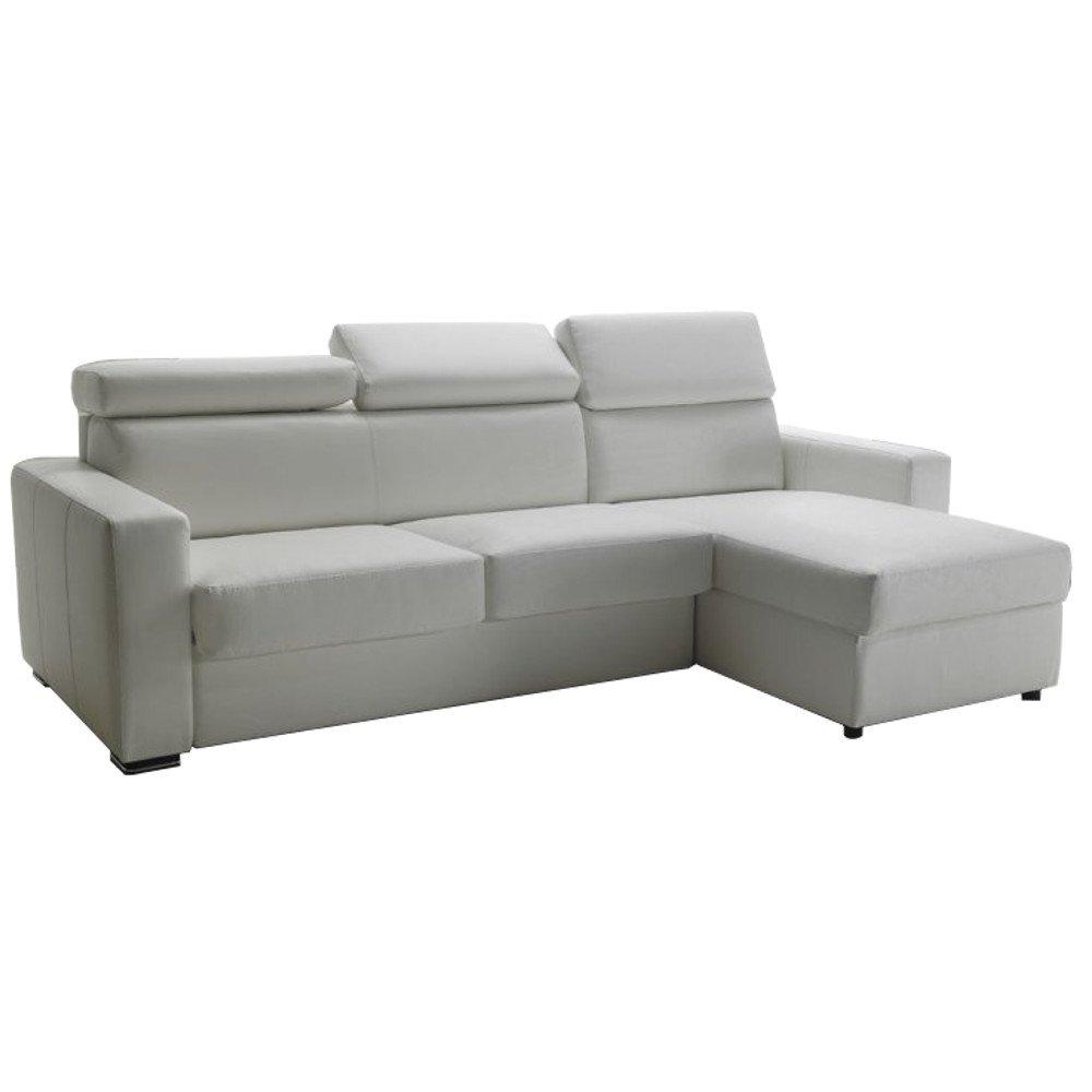 Canapé d'angle 2 places Blanc Tissu Luxe Design Confort