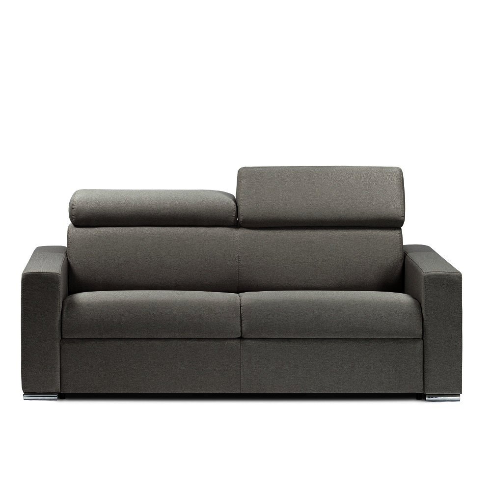 Canapé droit 2 places Gris Tissu Design Confort Promotion