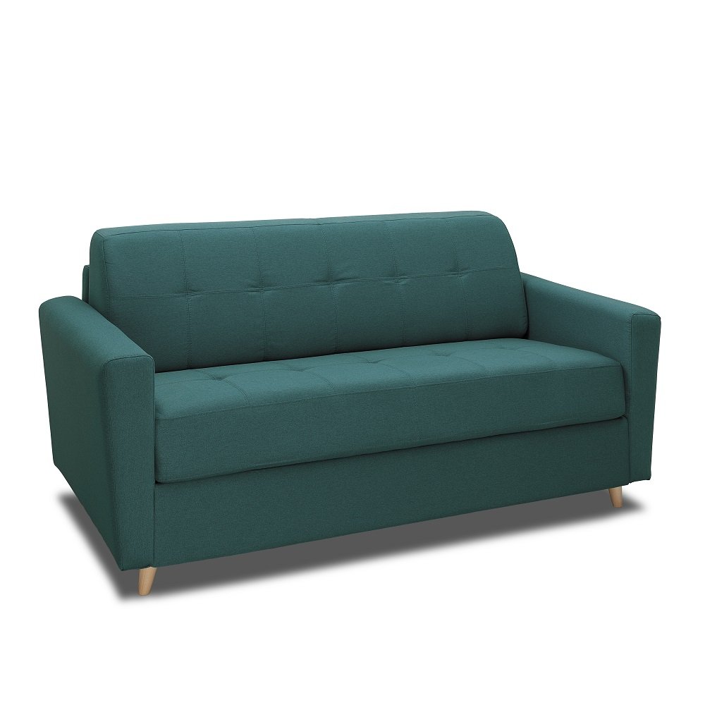 Canapé droit Bleu Tissu Design Confort Promotion