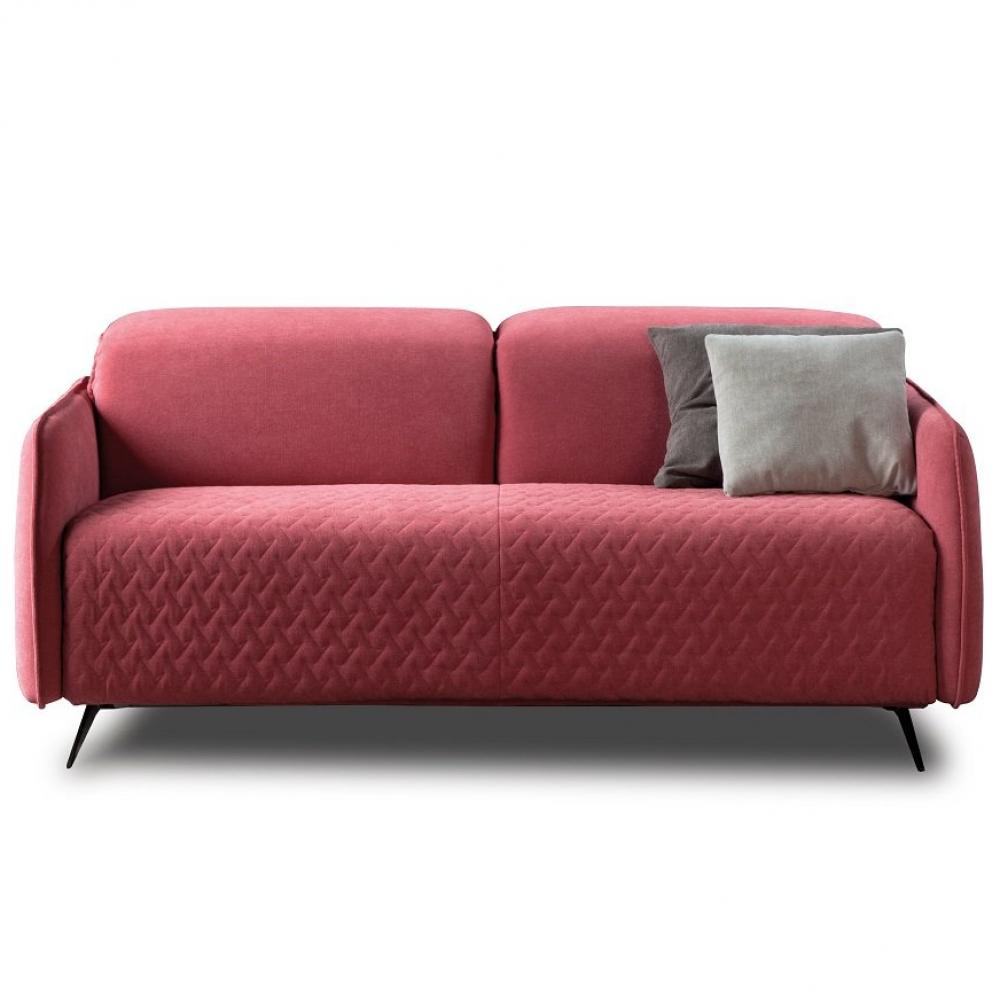 Canapé convertible Rose Tissu Design Confort Promotion