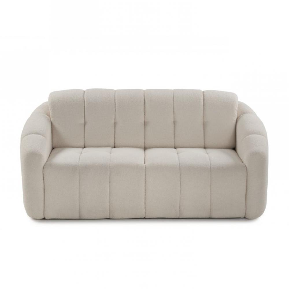 Canapé droit Beige Tissu Design Confort