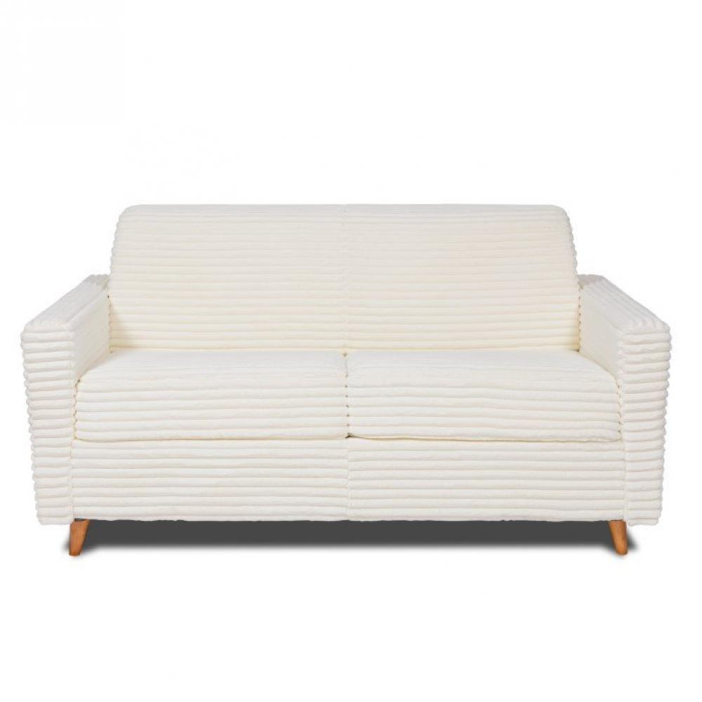 Canapé droit Gris Tissu Design Confort