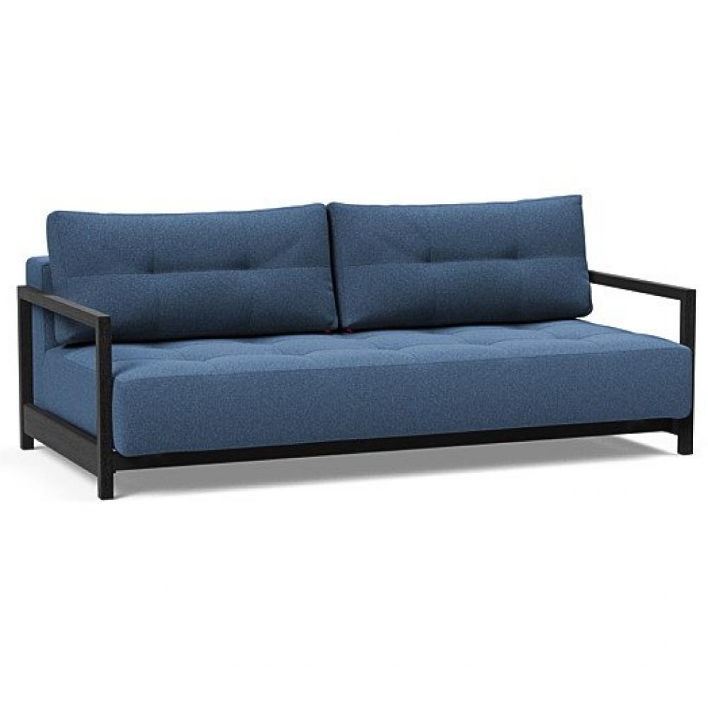 Canapé droit Bleu Tissu Luxe Contemporain Confort