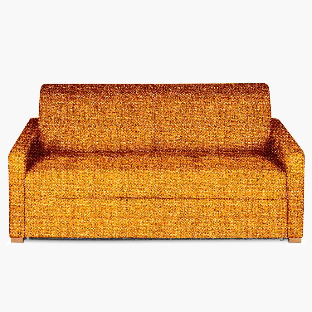 Canapé droit 3 places Orange Tissu Confort Promotion