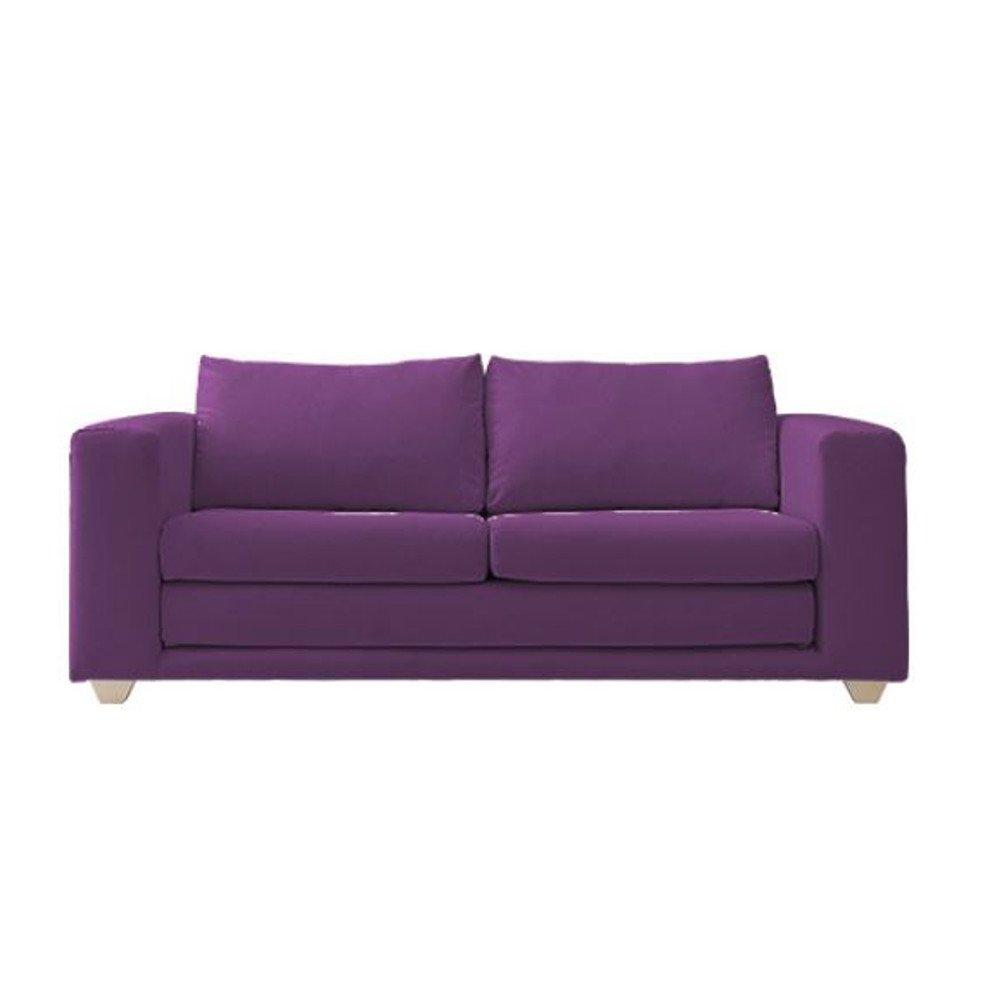 Canapé droit 3 places Tissu Confort Violet