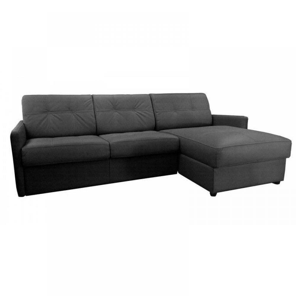 Canapé d'angle 2 places Gris Tissu Luxe Design Confort