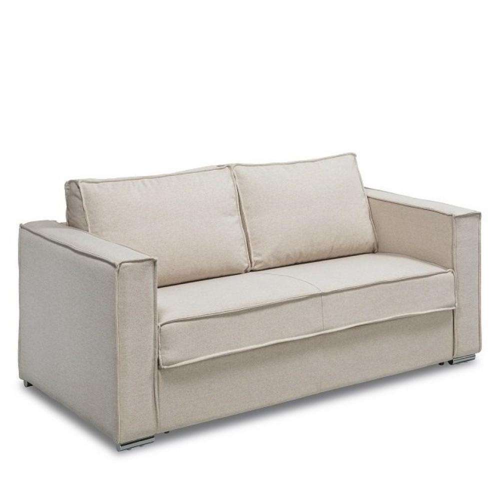 Canapé droit 3 places Beige Tissu Design Confort Promotion