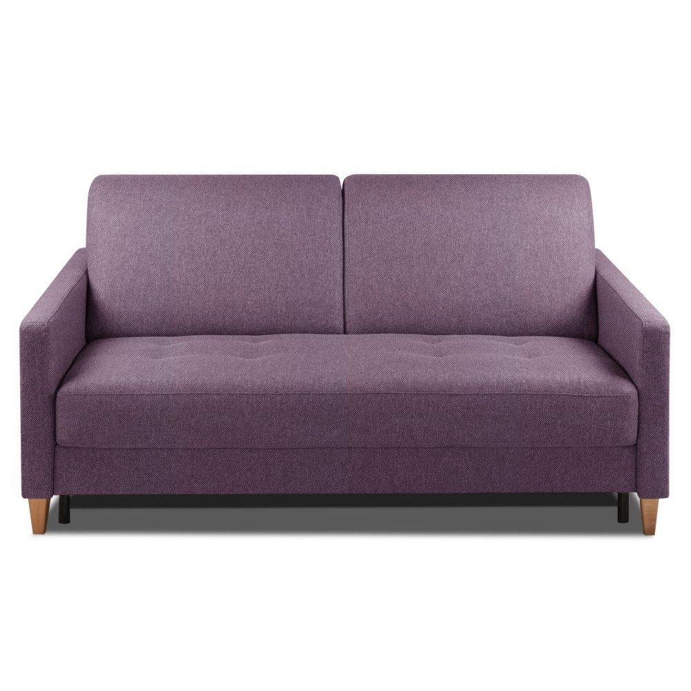 Canapé droit 4 places Tissu Design Confort Violet Promotion