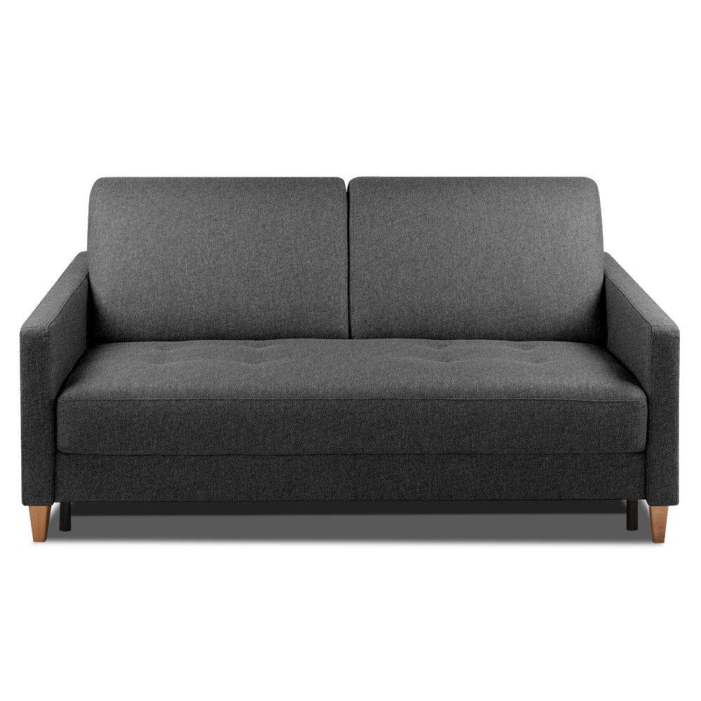 Canapé droit 4 places Gris Tissu Design Confort Promotion