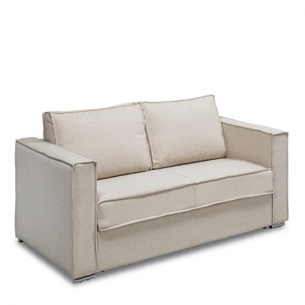 Canapé droit 3 places Beige Tissu Design Confort