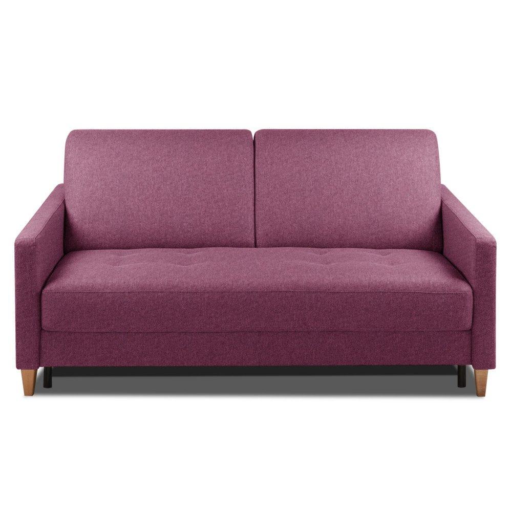 Canapé droit 4 places Rose Tissu Design Confort Promotion